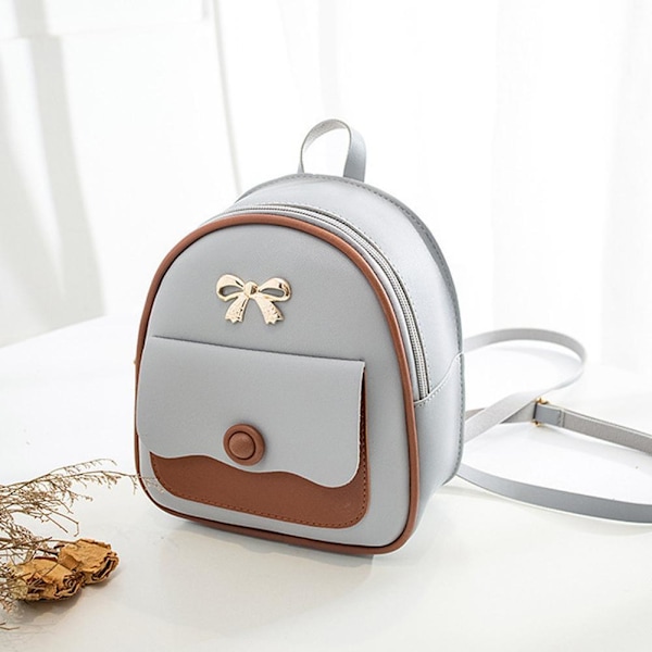 Dam Axelväska Sommar Mode Liten Ryggsäck T4Q8  Gray One size