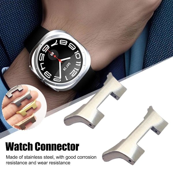 Adapterpar för Samsung Galaxy Watch 7 Ultra 47 mm Metal Connect silver For Samsung watch 7 ultra