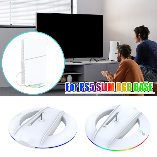 Kylstation för PS5 Slim-konsol white whit Rgb For Ps5 slim