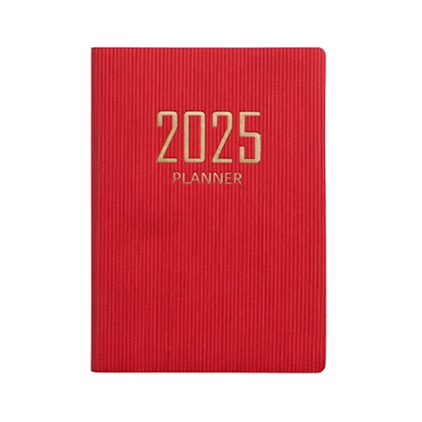 2025 A7 Planner Färgad Omslag Schema Anteckningsbok Daglig Planerare Sche Red 1pc