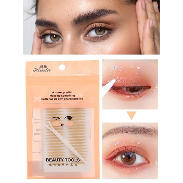 120/600 st Women Invisible Självhäftande dubbla ögonlocksklistermärken Skin toneA 120 stickers (3 pieces)