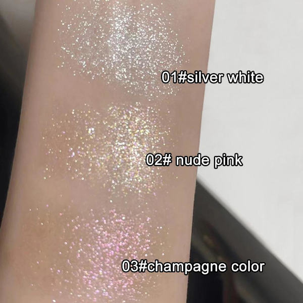 Glitter Flytande Highlighter Pen Skimmer Vattentät Flytande Gau Champagne F5R6 white One-size