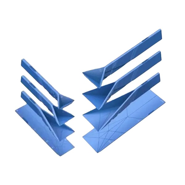 POLYGONS FLAT 3-i-1 MÄTSKEDAR Olika Storlekar Sked Multifunktionell^ Blue S+L