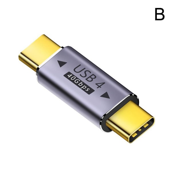 100W 40 Gbps USB-C till USB-C-adapter Typ C Snabbladdningskonverter Male to Male one-size