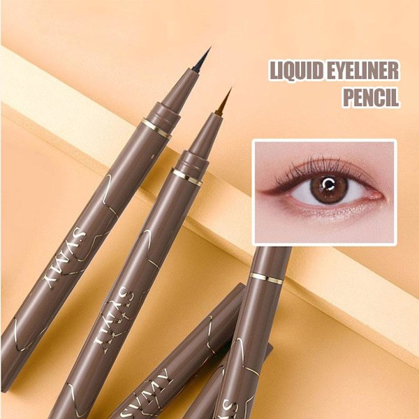 Flytande Eyeliner Penna Vattentät Långvarig Ultrasmal Penna Ögon Eyeliner Smink Y5o2 # 2 brown, 2ML
