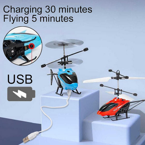 USB Laddning Hand Sensor Flygplan Leksak Fjärrkontroll Flygplan Leksak Med Fjärrkontroll Induktionsleksaker För Barn Utomhus Och Inomhus Leksaksflygplan red one-size