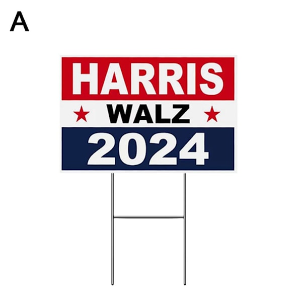 Harris Walz 2024 USA:s presidentvalkampanj - Skylt för trädgården A 1set