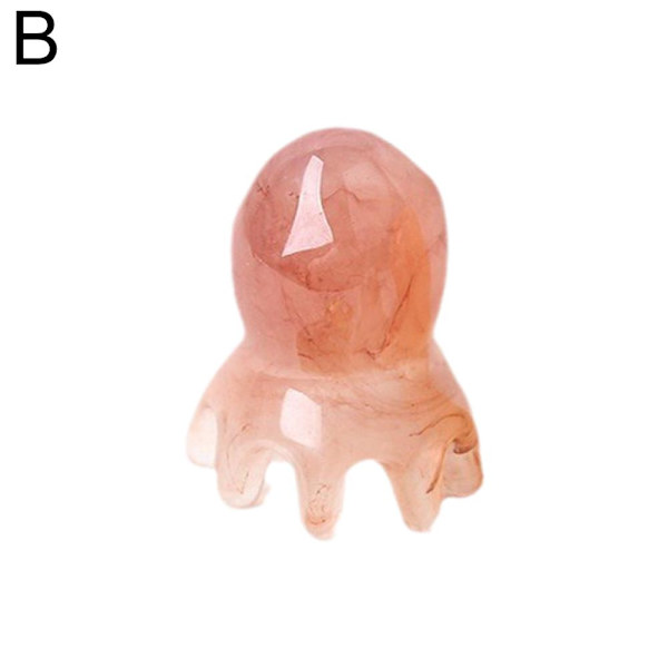 Mini Massage Kam Resin Resin Bläckfisk Kam SPA Massage Kam ше ◇ amber 1pcs