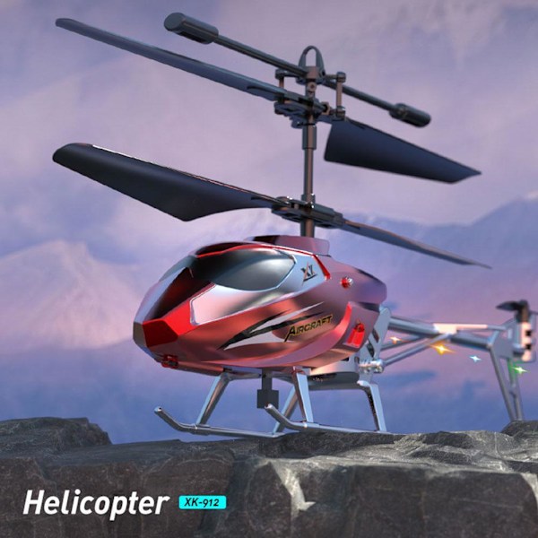 RC-helikopter i plast med fjärrkontroll Phantom med gyro 2.5CH silver 2.5CH