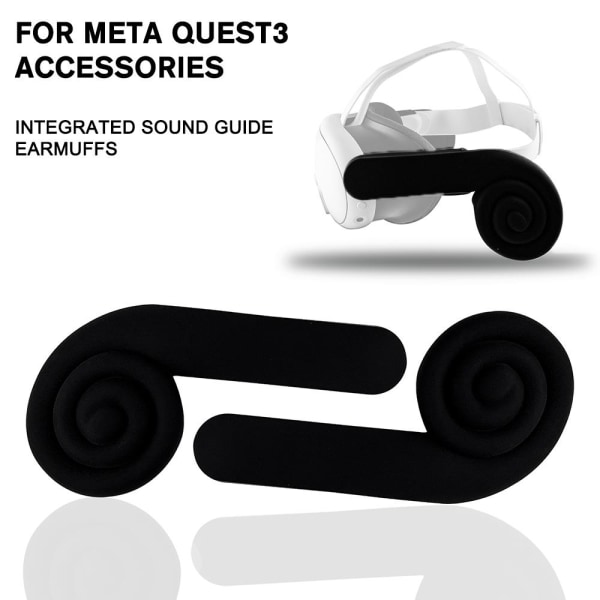 Silikon hörselkåpor för Oculus Quest 3 VR Tillbehör Buller white one-size