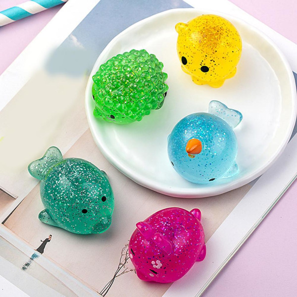 Big Spongy Squishy Mochi Fidget Toys Kawaii Animal Toys Ball Ant Hedgehog one-size