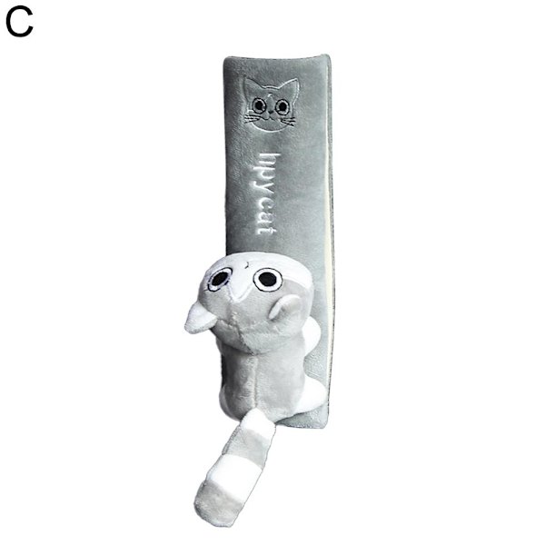 Cartoon Säkerhetsbältesaxelvadd Förlängd Axeltäckning Bil Hav Grey cat One size