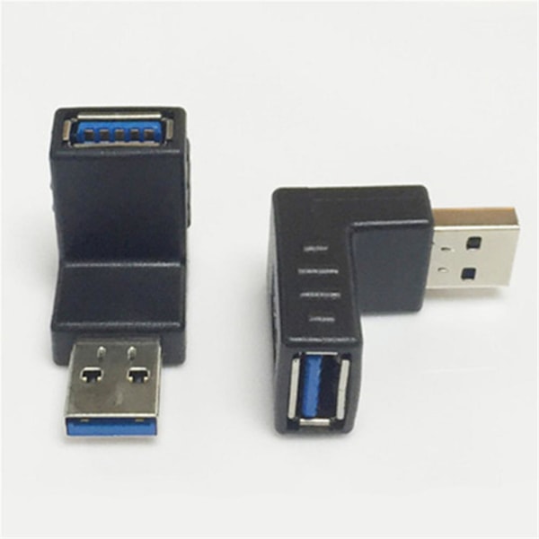 90 graders USB 3.0 hane till hona adapterkontakt vinkel förlängning left one-size