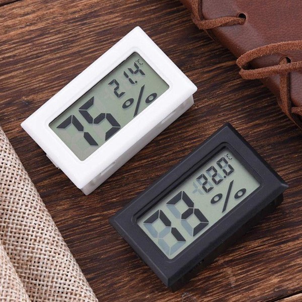 Digital hygrometer LCD termometer hygrometer vivarium orm black One-size