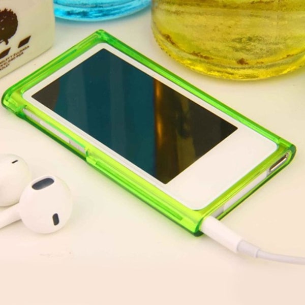 Klart glansigt TPU- case för Apple iPod Nano 7th Generation Cov Translucent green one-size