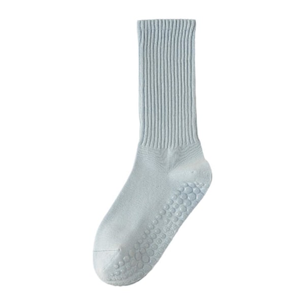 Anti-halk Yoga Strumpor för Kvinnor Fitness Mellanvader Tjocka Strumpor Färgade Strumpor Dansstrumpor Pilates Enfärgade F9m5 Blue 1 pair