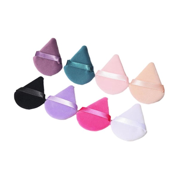 Triangel Sammet Puderpuff Mjuk Torr Våt Kosmetisk Puff Sminksvamp Skönhetssminkverktyg  heart-shaped  1pcs