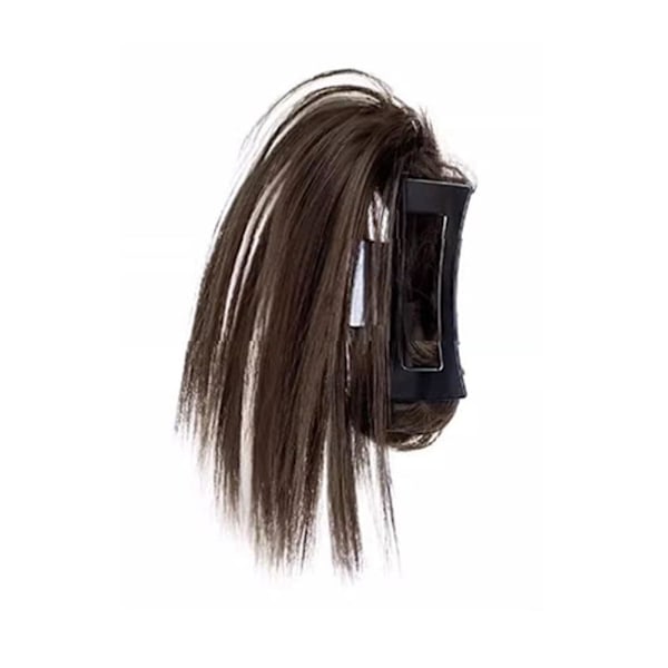 Hästsvansperuk för kvinnor, fluffig, slarvig, vindblåst blackbrown 30cm