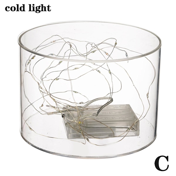 25 * 25 * 10CM Transparent Akryl Fyllning Tårta Bricka Fest Bröllop transptenyC with white light