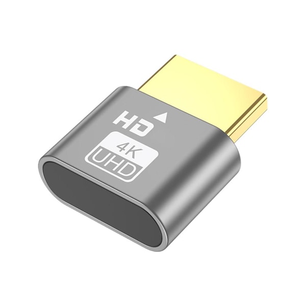 VGA Virtuell Display Adapter Emulator Videokort Lås Platta 4KHDM Gray 1pcs