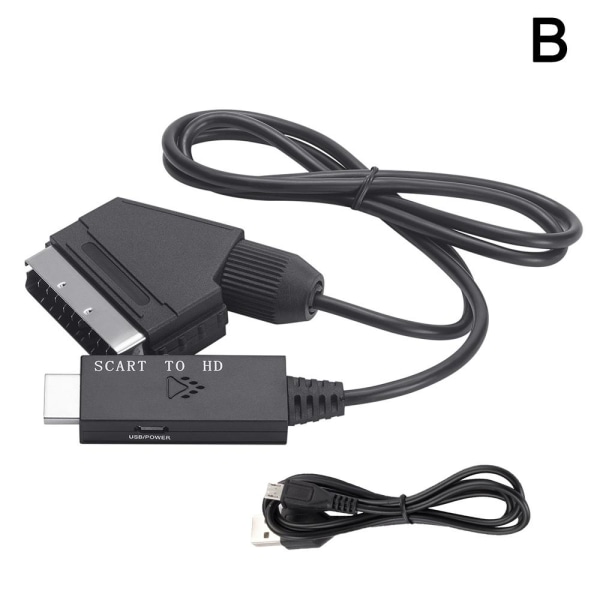SCART till HDMI-kabel Videoadapter SCART till HDMI-omvandlare SCART t scard to hd one-size