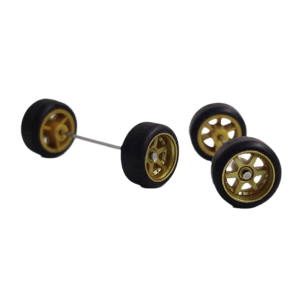 6-ekrad Anpassad Legering 1:64 Hjul Och Däck Real Riders Gummi Fo silver onesize