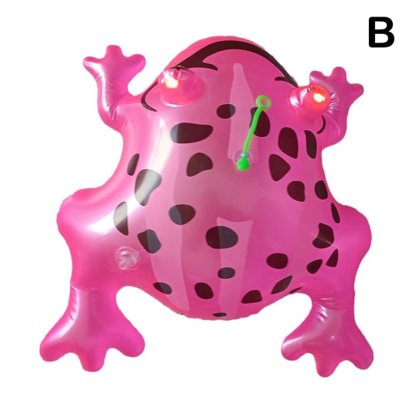 Lysande uppblåsbar groda Ballongleksak Tecknad barnfest Funn pink one-size