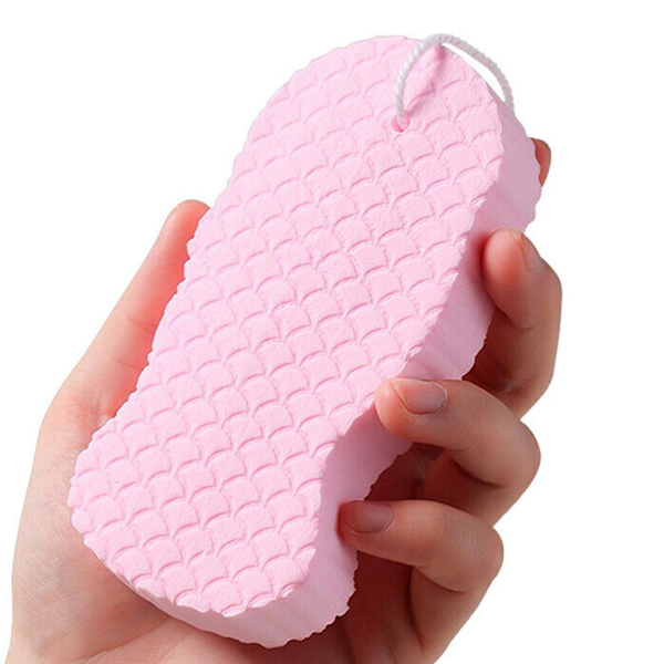 Supermjuk exfolierande svamp kroppsskrubb duschborste SupplyUK - Badrum N8P7 Pink one size
