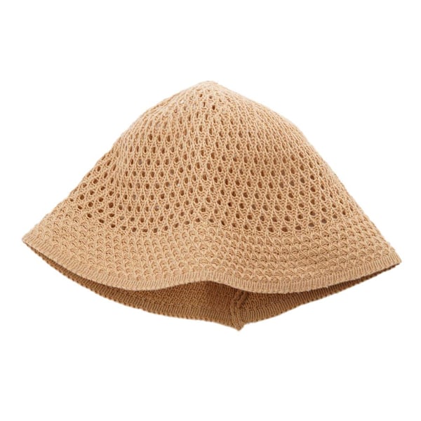 Bredbrättad Floppy Sommarhatt Vikbar Bredbrättad Keps Solhatt Halm Strand beige ONE-SIZE