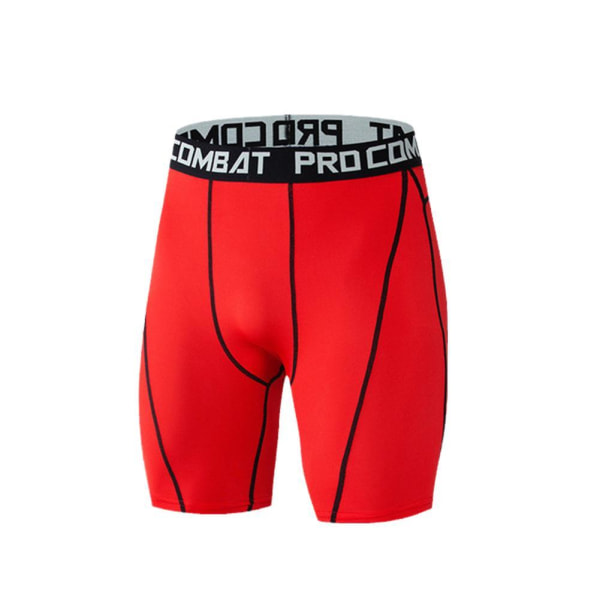 Kompressionsbyxor Sportshorts Elastiska män Snabbtorkande Breat green L