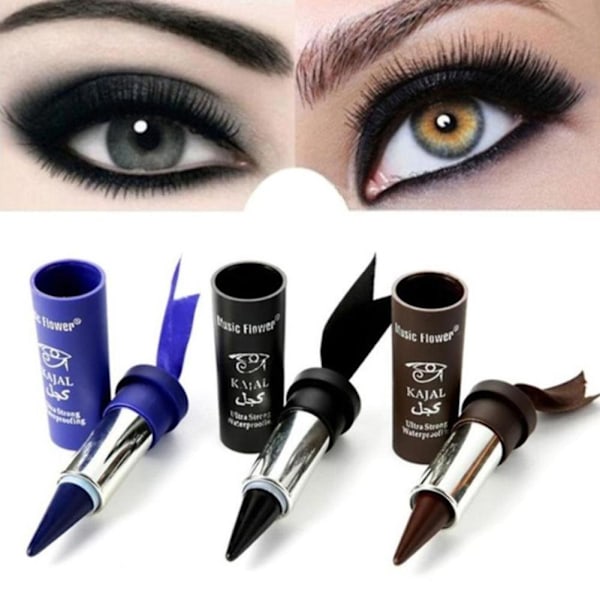 Smoky Women Kajal Eyes Solid Eyeliner Svart Tjock Ögon Gel Penna Liner Bold Z2X0 army green one-size