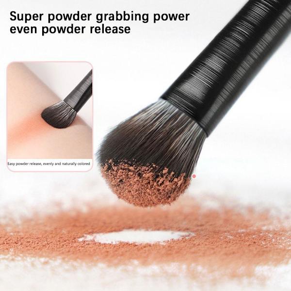 Professionell Sminkborstset Mjukt Och Fluffigt Lämpligt För Foundation Löst Puder Solbränna Öga S7m7 blackC 6pcs