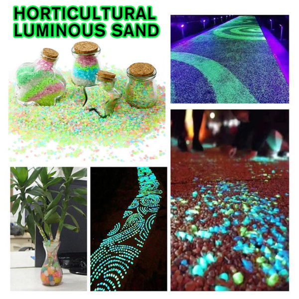 Glow In The Dark Pebbles Stones Luminous Garden Walkaway Tank Aq multicolorA 1000pcs