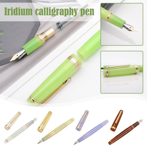 Jinhao 82 Akryl Transparent Reservoarpenna Fin Spets 0,5 mm Ink Wr green 0.5mm