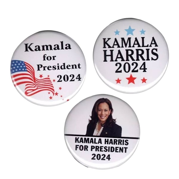 Kamala Harris 2024 President Valröstningsknappar, Kamala Harris Fo style3 One size