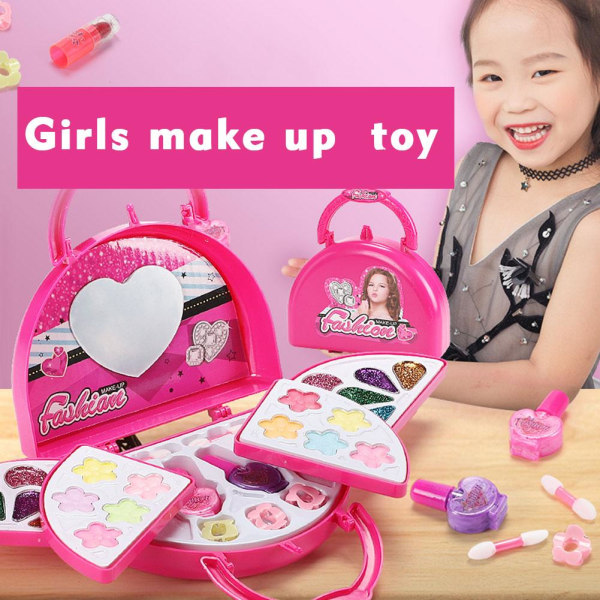 1set Girl Make Up Set Tvättbart Makeup Kit för små barn Barn