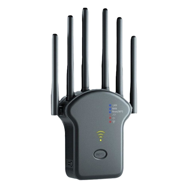 Trådlös Repeater Wifi-signalförstärkare 2-bands Extender Hem Rou Black US300M