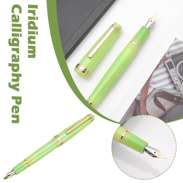 Jinhao 82 Akryl Transparent Reservoarpenna Fin Spets 0,5 mm Ink Wr green 0.5mm