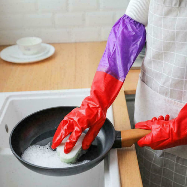 Långärmad Nitril Kemikaliesäker Vattentät Handske Latexgummi AU S/HET