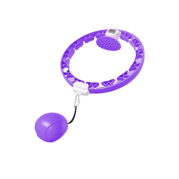 Smart Avtagbar Hu-la Hoop 2-i-1 Justerbar PP Material Hu-La Purple 1pc