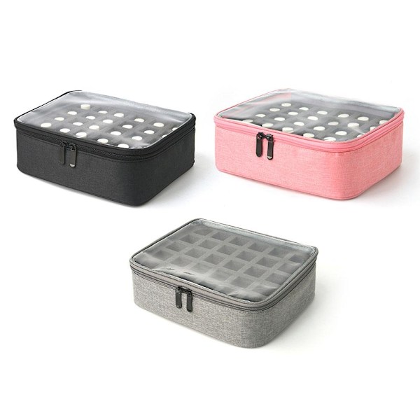 Rosa (B) $ Förvaringsväska för nagellack Stor kapacitet, Högt värde för tvättväska för ansikte, Väska, J8E7 gray 1pcs
