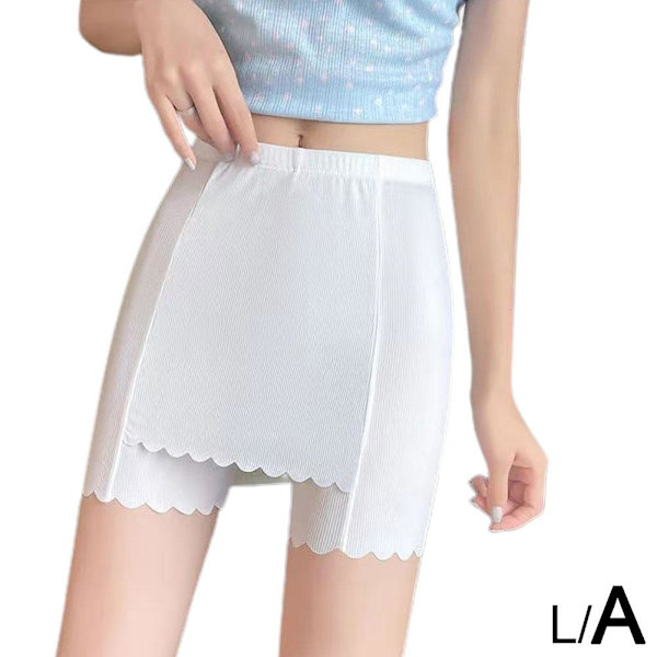 Dubbelt Lager Osynliga Underkjol Shorts Anti-Skav Framsida Gren Säkerhetsshorts < colour of skin XL