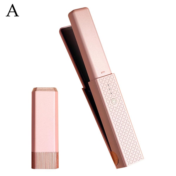 Sladdlös 2-i-1 Plattång Locktång med USB-laddning Bärbar och S1 pink 20*3*3cm