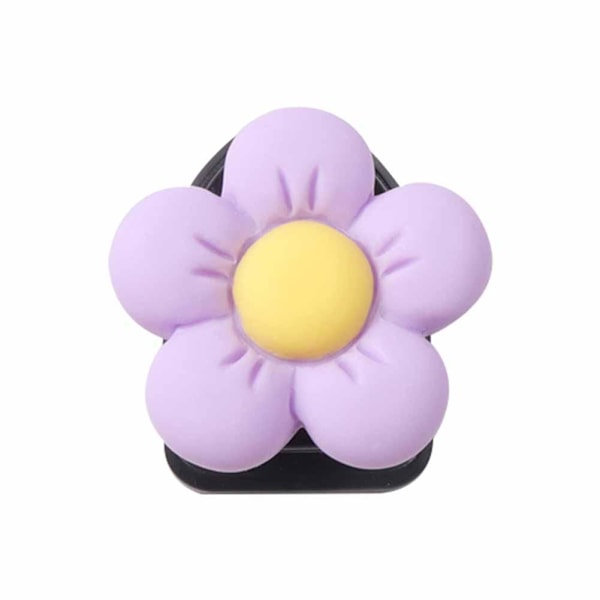 Mini-krokar med blommönster, klibbiga bilkrokar, kreativa inredningskrokar V7L5 R3S5 Sa yellow 1pcs