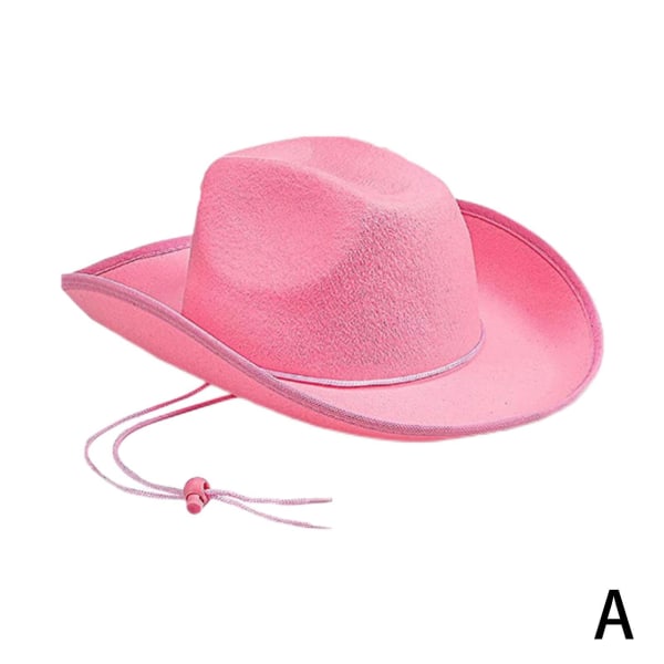 Kaikso-In Cowboy Hat Western Cowgirl Hat Cowboy Party Hatt med A pink One-size