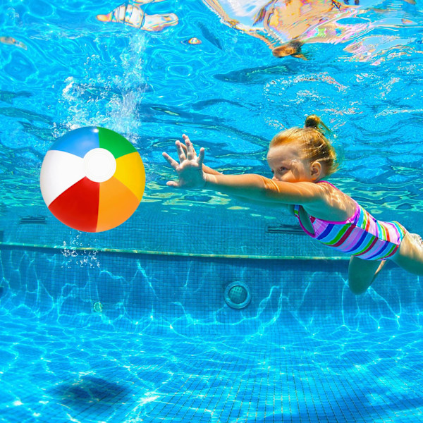 Blank glänsande panel uppblåsbar strandboll stor sommarfest H8 4 color-40cm 40cm