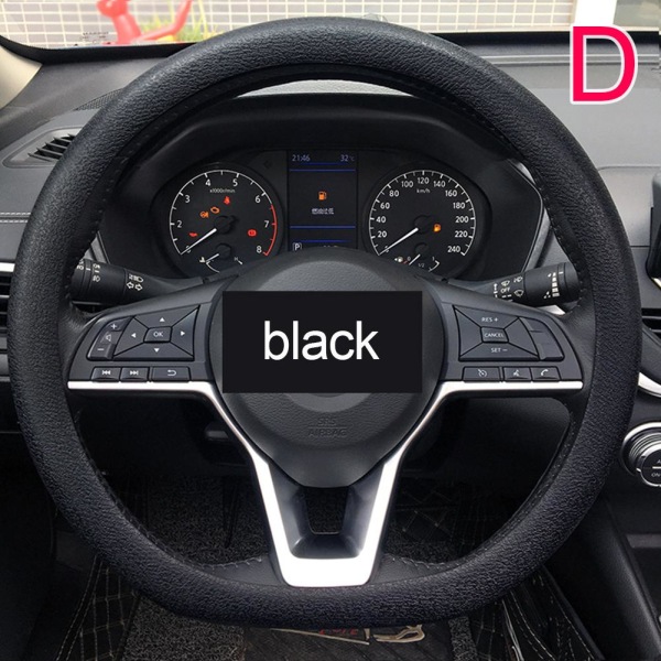 Bilsilikonrattkåpa Cover Autotillbehör U black onr-size