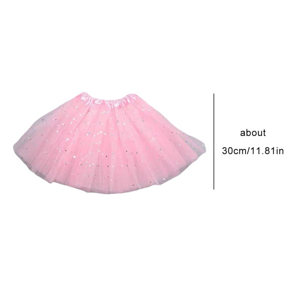 Glitter Barn Mesh Kjol Flickors Dansuppvisning Halv Kjol M5Y7 Kropp L4L5 Red 1pcs