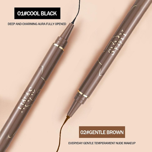 Flytande Eyeliner Penna Vattentät Långvarig Ultrasmal Penna Ögon Eyeliner Smink Y5o2 # 2 brown, 2ML