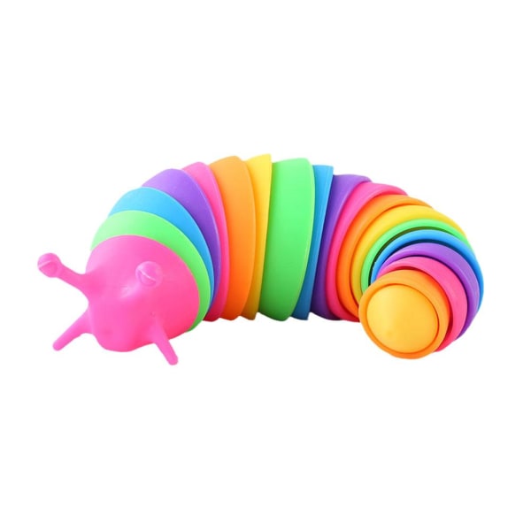 STOR 18,5 cm avtagbar flexibla Caterpillar-leksaker Pop It Fidget-leksak purple one-size